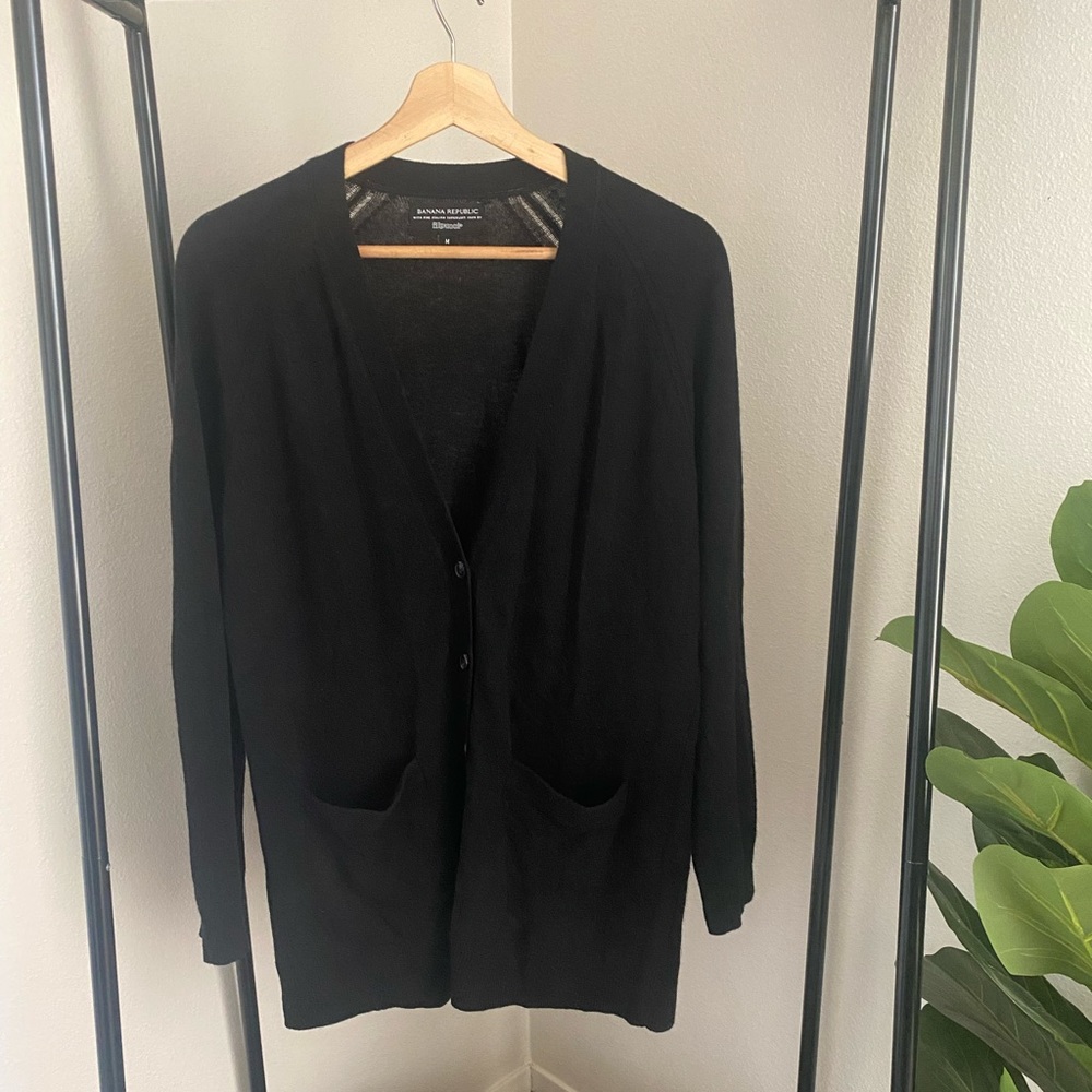 Black Banana Republic, size medium, cardigan.